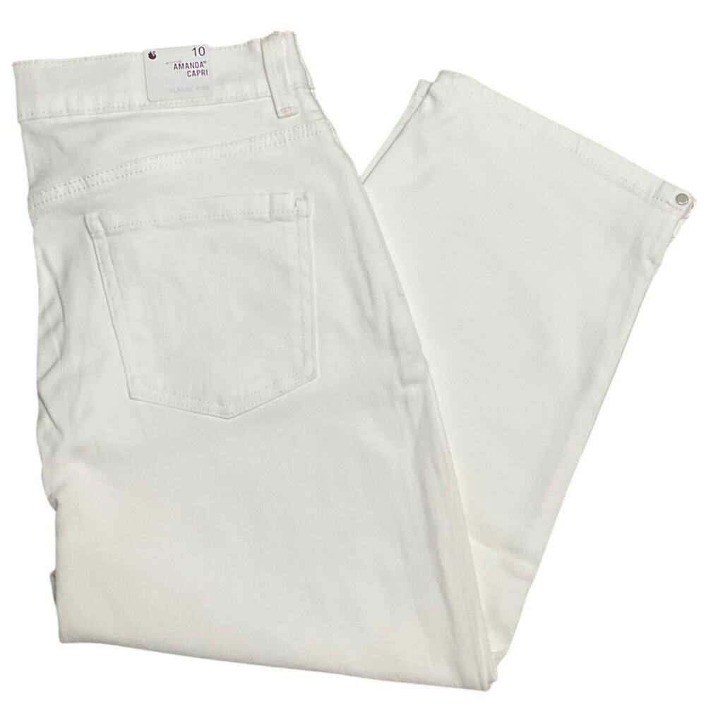 Gloria Vanderbilt Women's Capri Amanda White Jeans Size 10 NWT - Picture 2 of 8